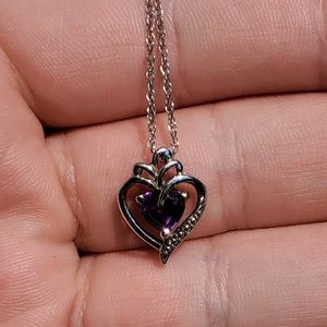 Amethyst Heart Necklace